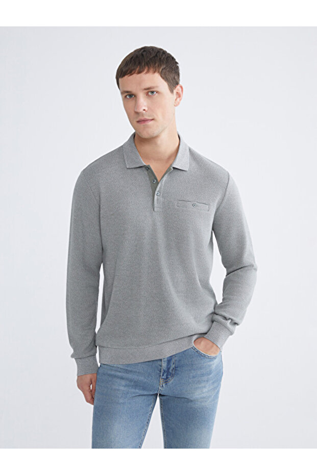 I Devrik Roba Collar Long Sleeve Men's Sweatshirt from Freezen Store