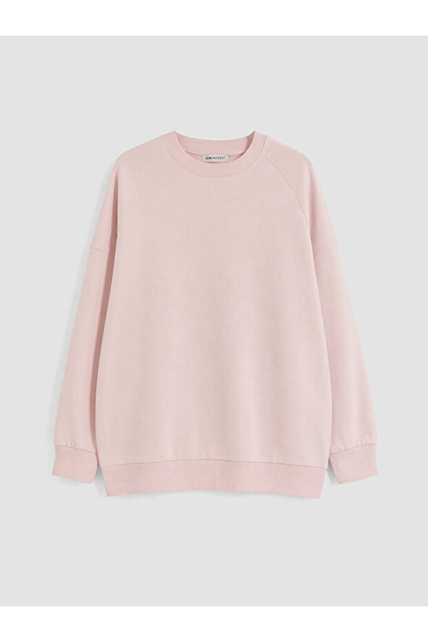 Crew Neck Women's Sweatshirt Tunic
