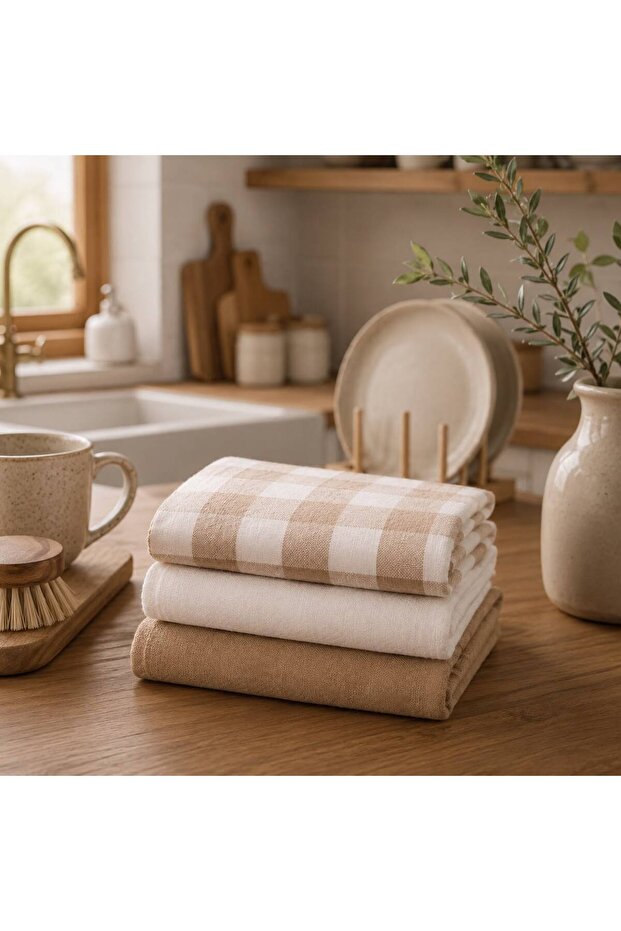 Elitte 100% Cotton 3-Piece Kitchen Drying Cloth Set