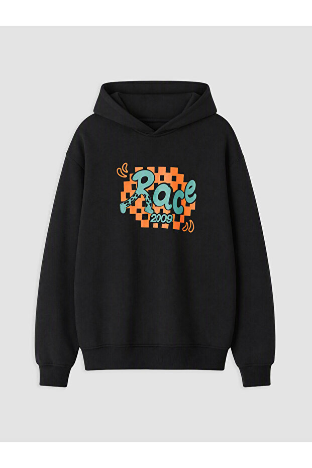 Hooded printed boys' sweatshirt