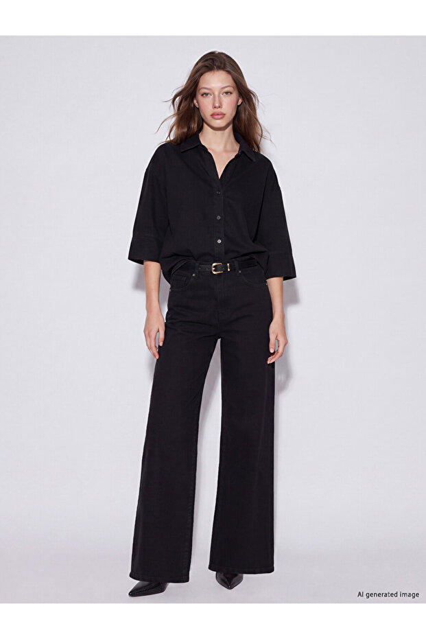 Lcw Jeans Petite Wideleg Women's Jean Pants