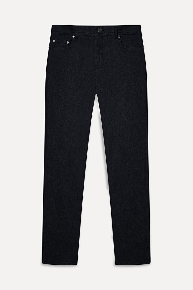 Men's Black Slim Straight Fit Pants