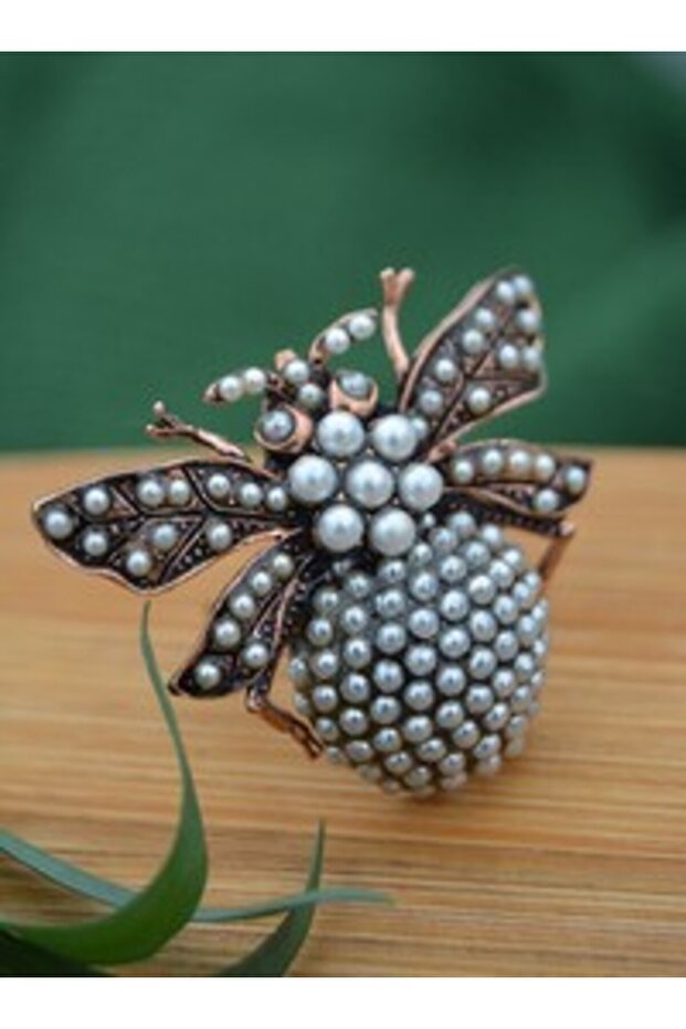 Pearl Bee Ring - Bronze -