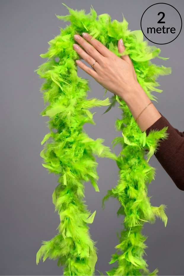 Goose Feather Otriş 2 Meters Thick Feather Strip Costume Henna Wedding Party Organization Decoration Material