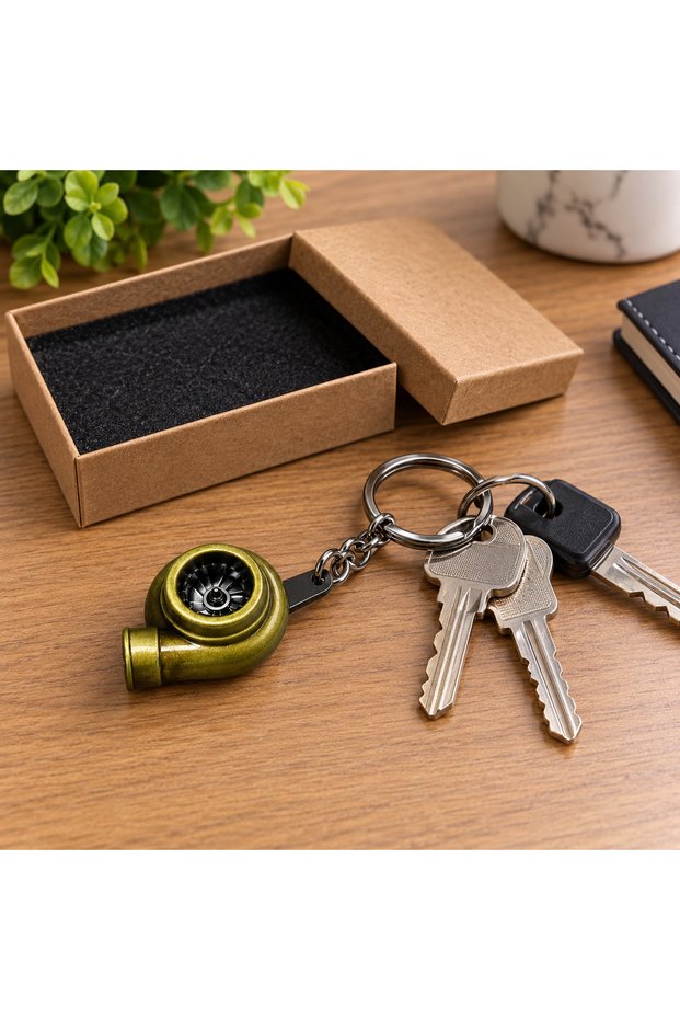 Turbo Design Metal Keychain – a Stylish Accessory for Car Enthusiasts
