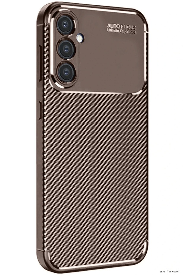 Spt-Gld Newface Galaxy S24 Fe Case Auto Focus Carbon Cover (22352) - Brown