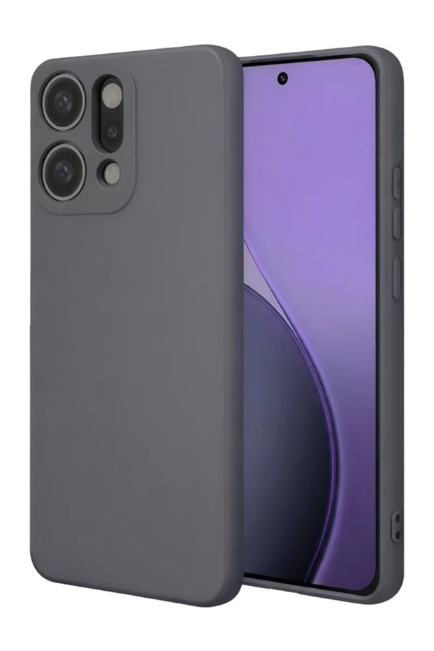 Oppo Reno 14 Compatible First Silicone Case - Gray