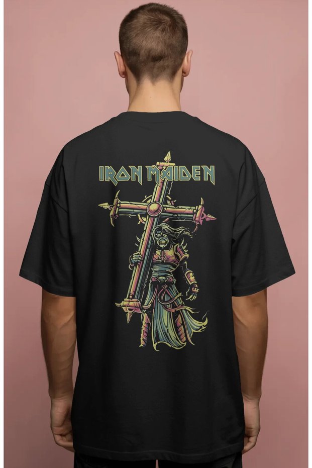 Iron Maiden Rock Metal Music Band Printed Unisex Oversize Premium T-Shirt