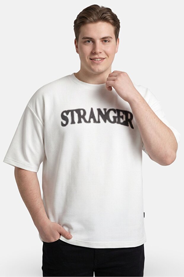 Men Crew Neck Short Sleeve Graphic Print T-Shirt, White