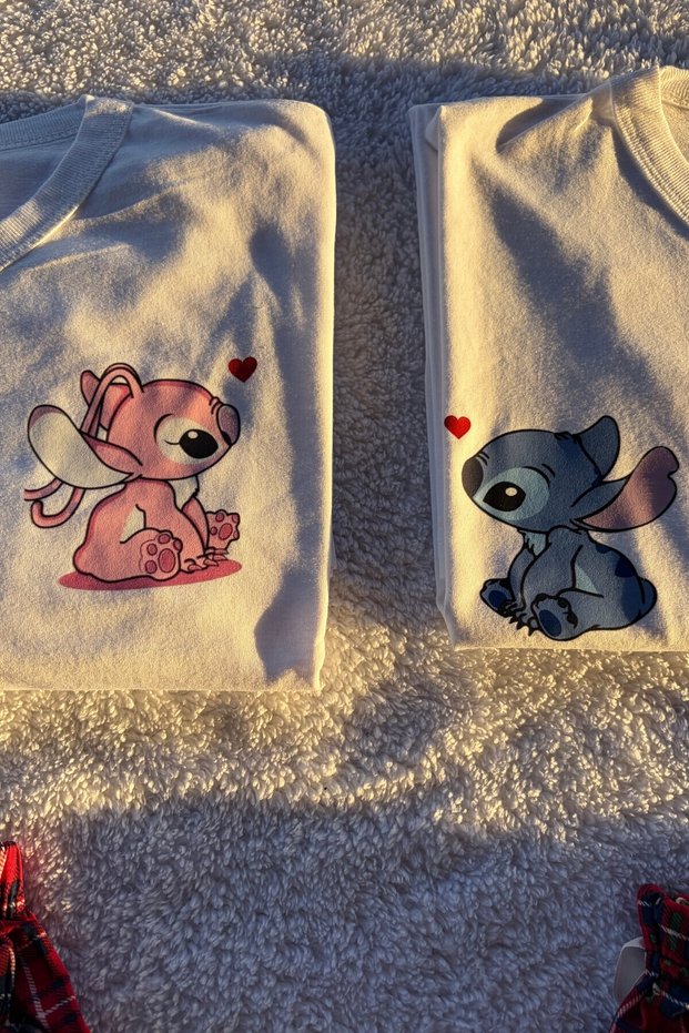Men's Cute Character Cotton Lover Spouse Couple T-Shirt (the Man in the Couple T-Shirt)