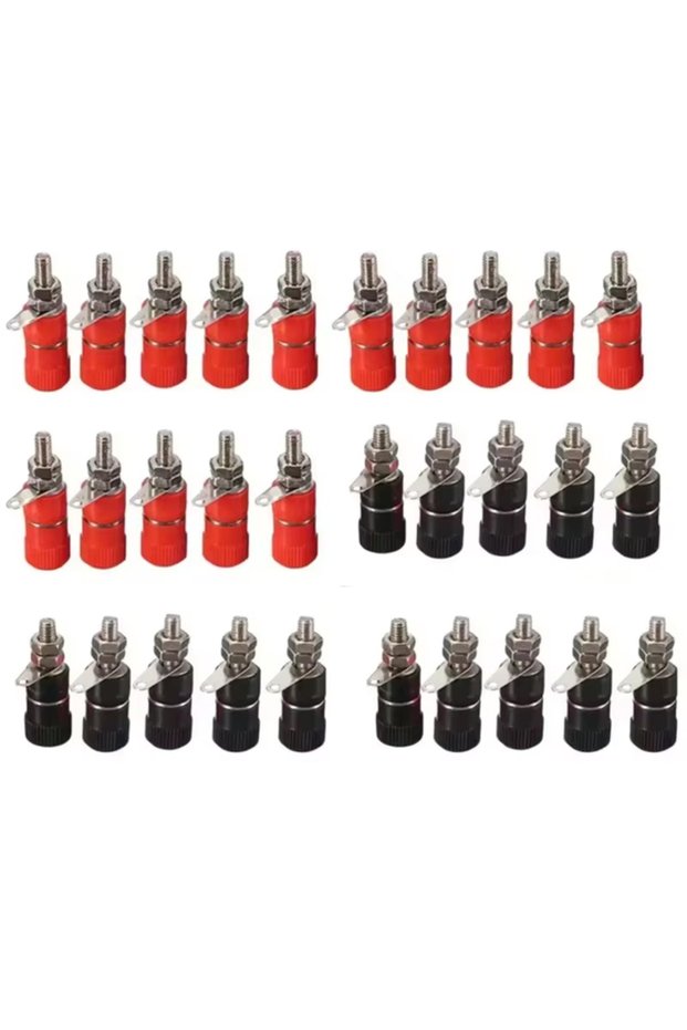 black red each 15pcs 10 PCS Binding Posts Terminals 4mm Banana Plug Socket 4mm Terminal Connector fo