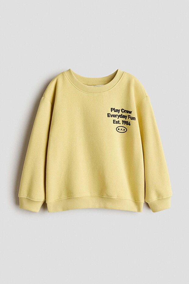 Printed brushed-inside sweatshirt