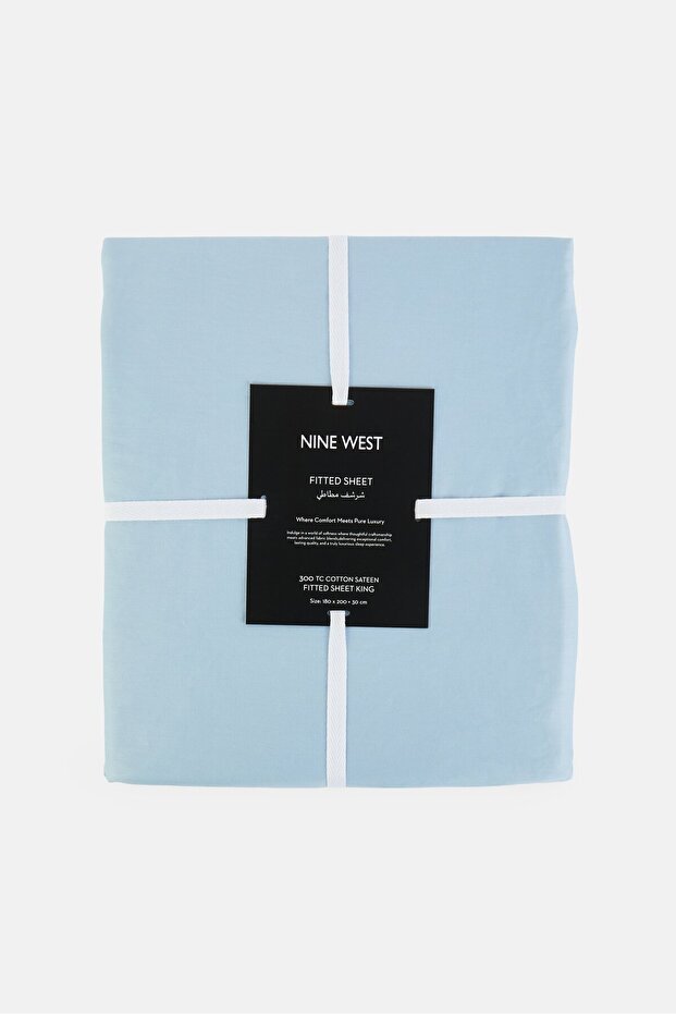 Queen Size Fitted Sheet, Sky Blue