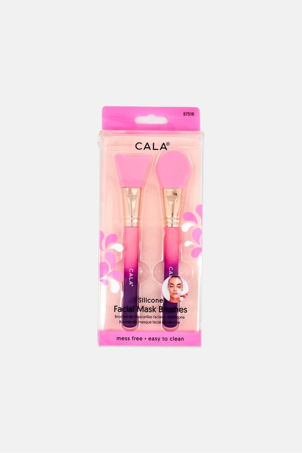 2 Pieces Silicone Facial Mask Brushes, Multicolor
