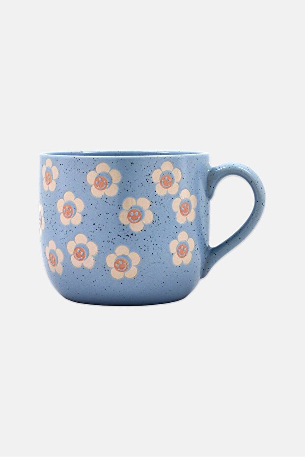 Speckled Debossed Soup Mug 620 ml, Blue