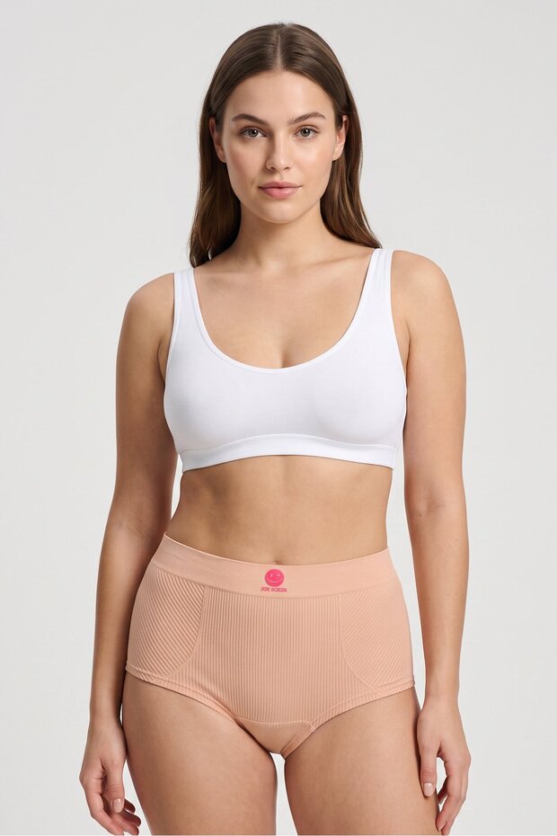 Women 5 Pcs Brand Logo Seamless Boyshort, Multicolor