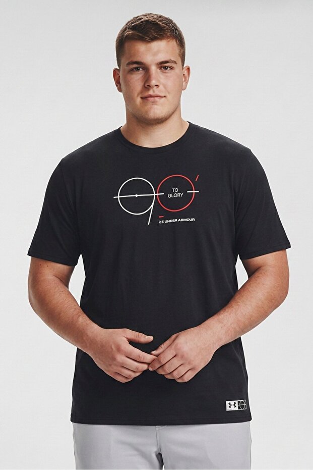 Men Sportswear Fit Short Sleeve Running T-Shirt, Black