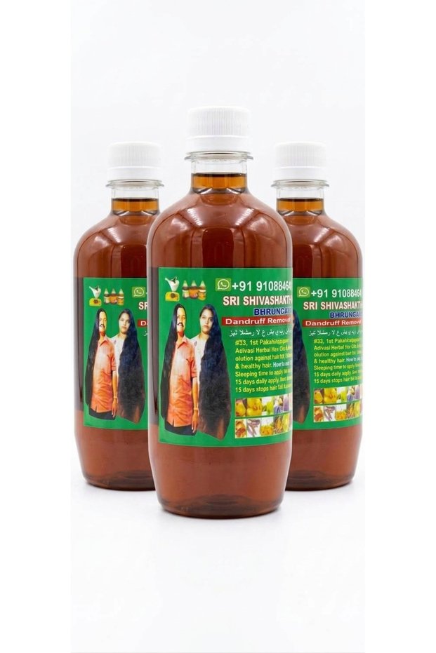 Sri Shivashakthi Bhrungamalaka 108 Herbal 500ml Hair Oil ( pack 5pc )