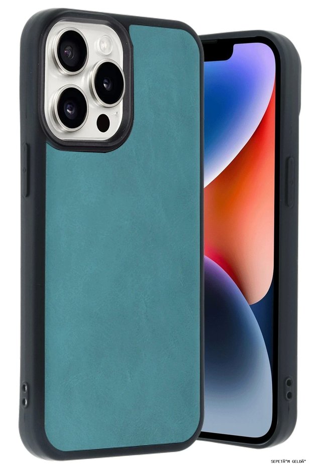 Spt-Gld Newface iPhone 14 Pro Max Case Aras Leather Cover - (95130) Green