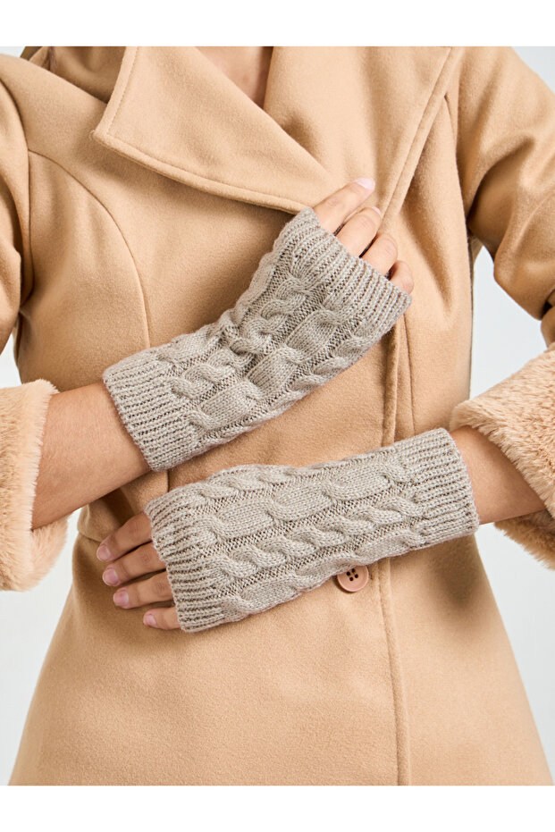 Grey Cable Knit Leg Warmers