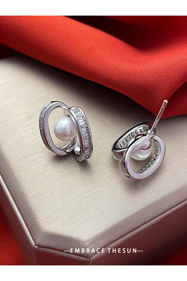 Faux Pearl Stud Earrings