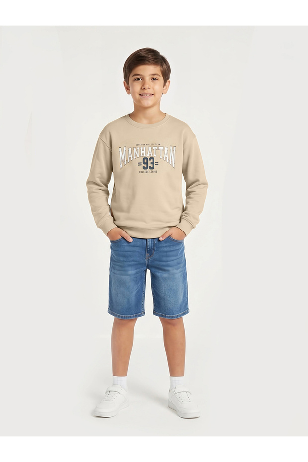 Teen Boys Graphic Print Oversized Sweatshirt