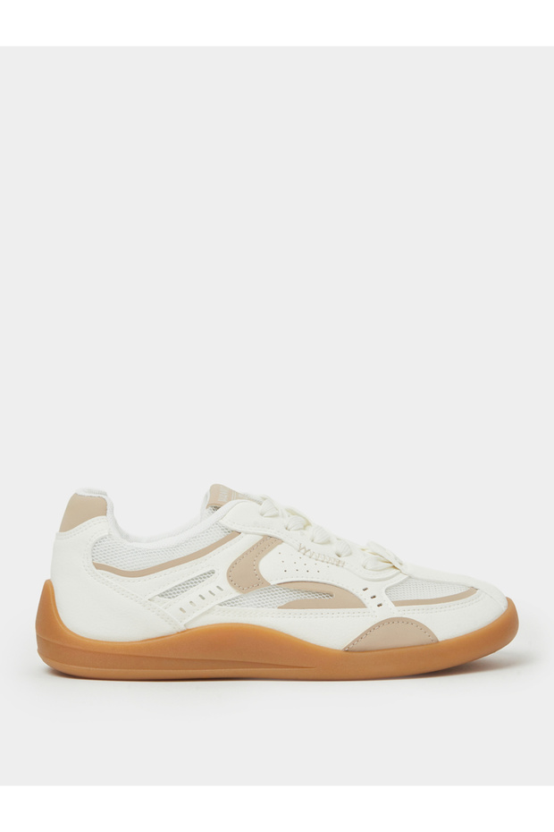 Off White Textile Tritone Sneakers