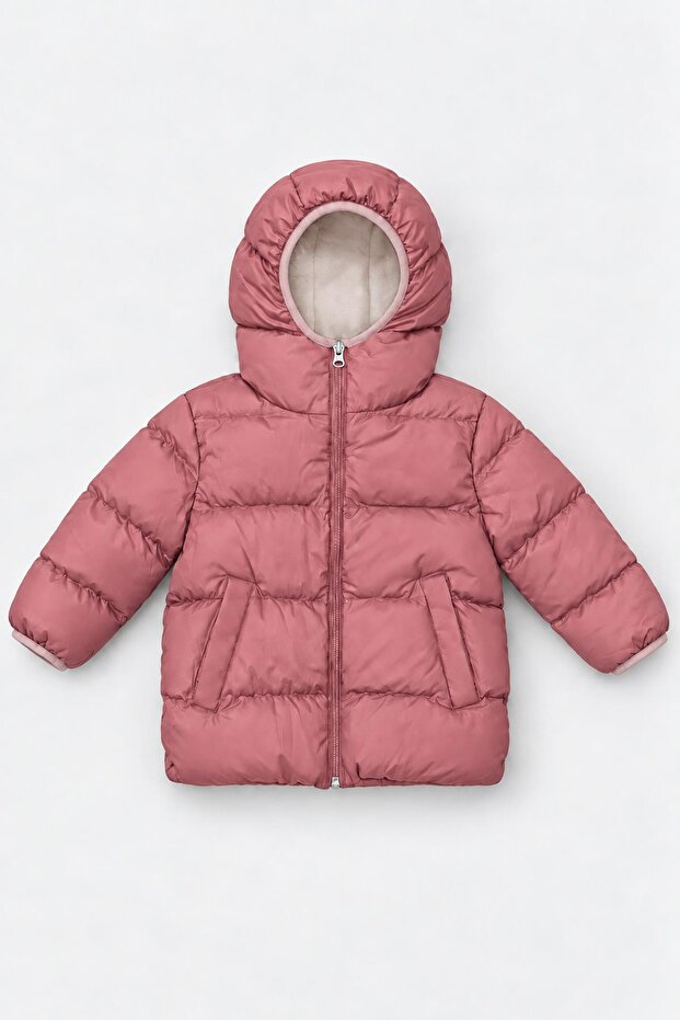 Unisex Children's Fleece Hooded Inflatable Coat