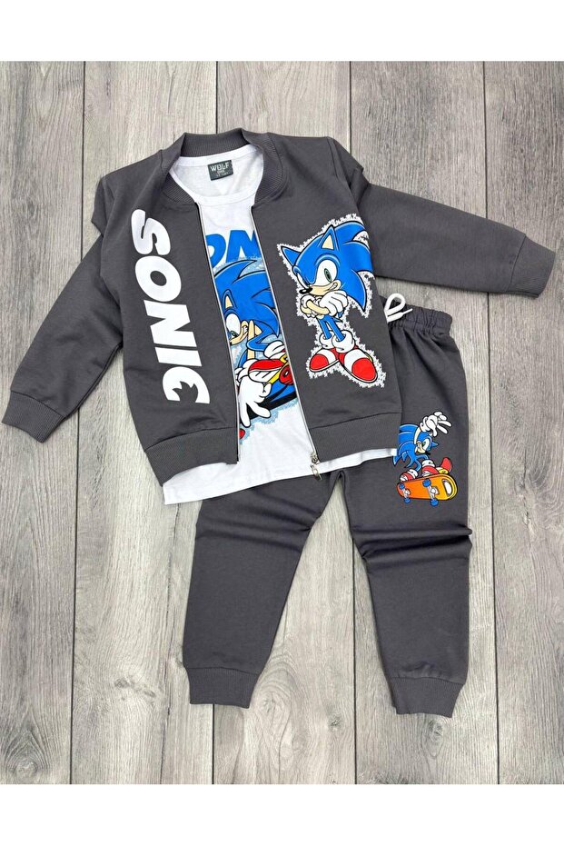 Boy's Seasonal 3-Piece Cardigan Bottom Top Set