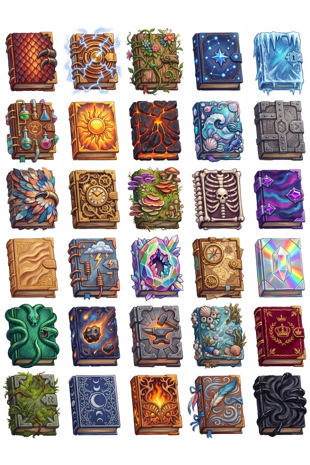 30 Pieces of Fantastic Magic Book Sticker Set - Laptop Agenda and Case