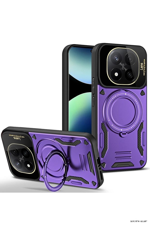 Spt-Gld Newface Redmi Note 14 Pro Plus Case with Joy Lens Stand Cover (130200) - Purple