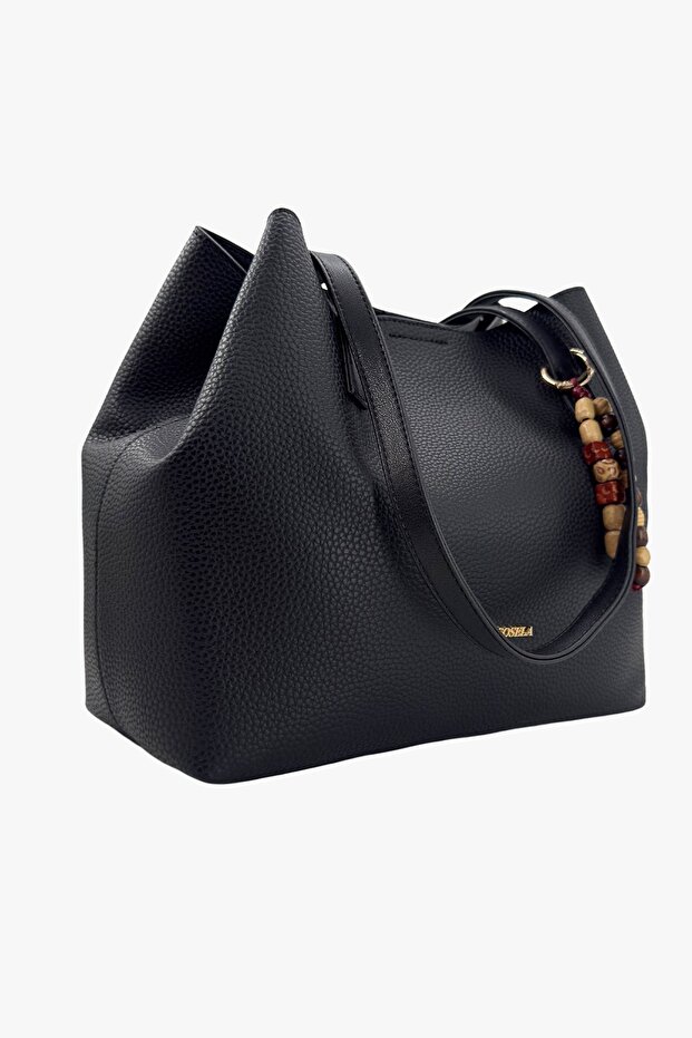 67-8146 Women's Black Shoulder and Shoulder Bag