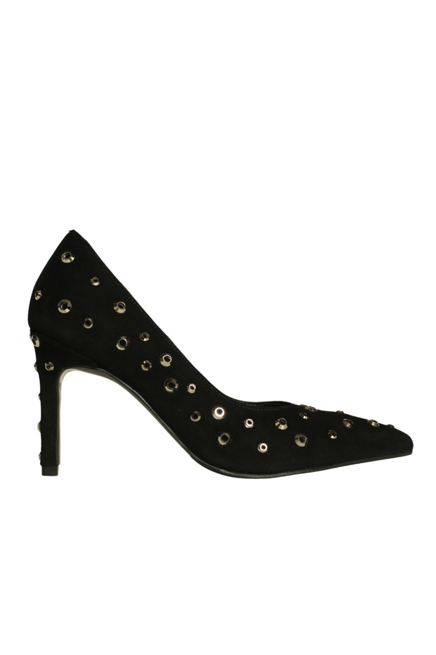 Black suede women's stiletto