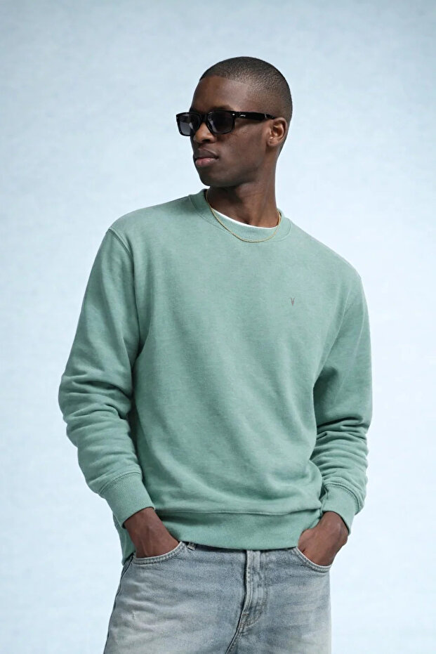 Men's Embroidered Shiny Çağla Sweatshirt