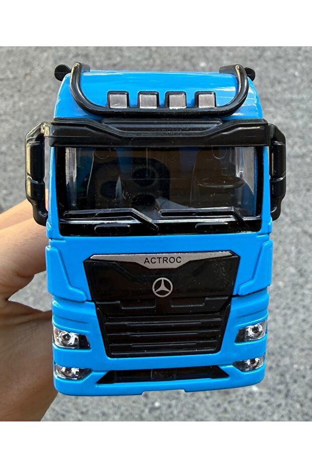 Mercedes Head Movable Toy Metal Carrier Truck Actroc Model Diecast 12 cm Model Car