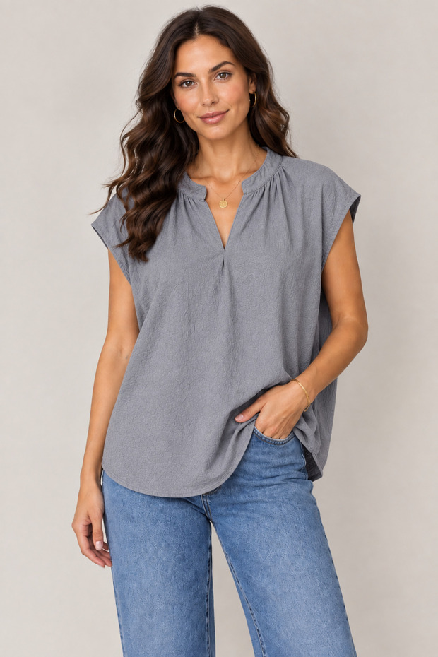 Women's Cotton High Collar Comfortable Blouse