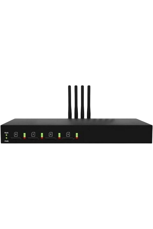 Dinstar UC2000-VE-4T-B SIP VOIP LTE Gateway, 4x LTE Channels, Business Version, Voice over LTE (VoLTE), SMS to Email, Auto CLIP, Flexible Dial Rules & Manipulation Rules, Black