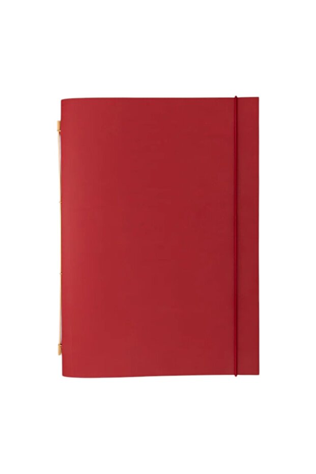 Novum Organum L Red Leather Notepad - Garance