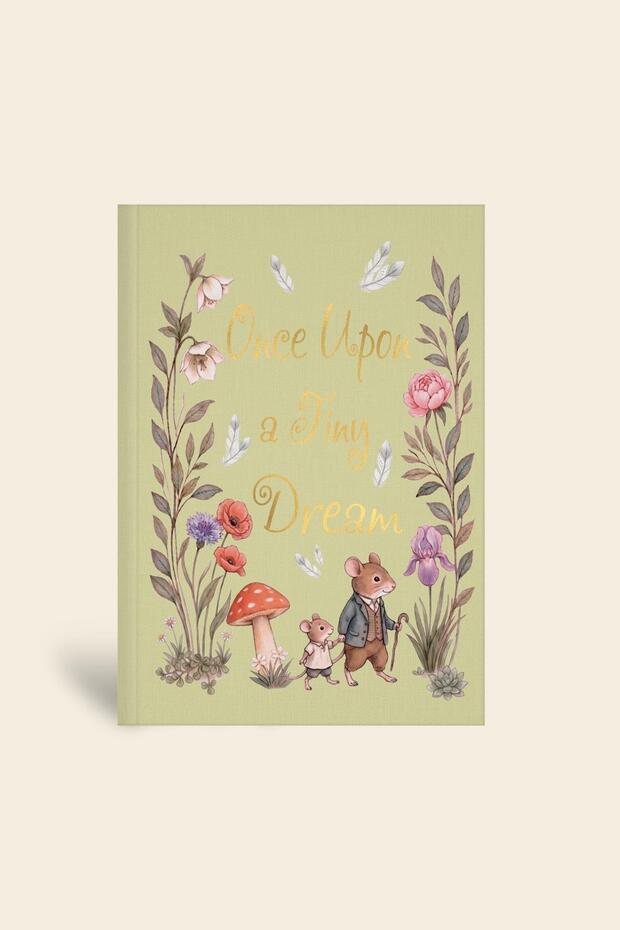 Wonderland Hardcover Notebook Lined Yellow 13X18 cm