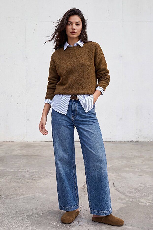 Oversize bicycle collar sweater