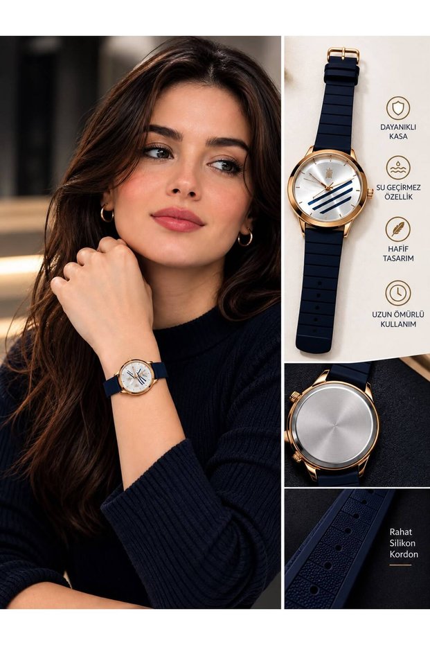 Stylish Women's Wristwatch with Silicone Strap (Fits Any Wrist)