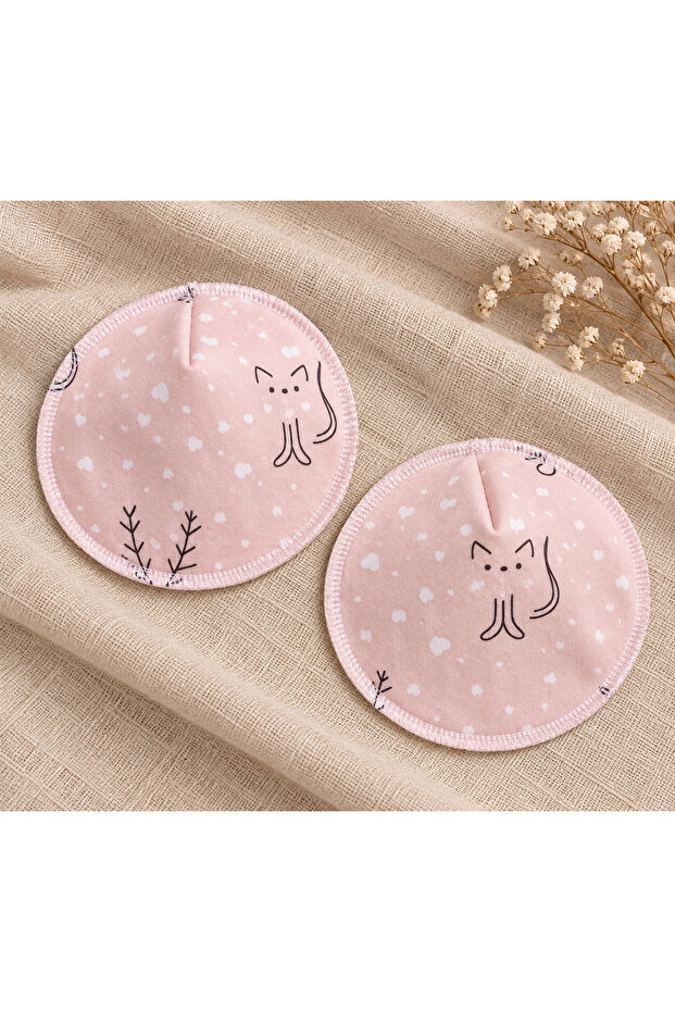 Bamboo Patterned Leak Proof Washable Mother Breast Pad (Pair)
