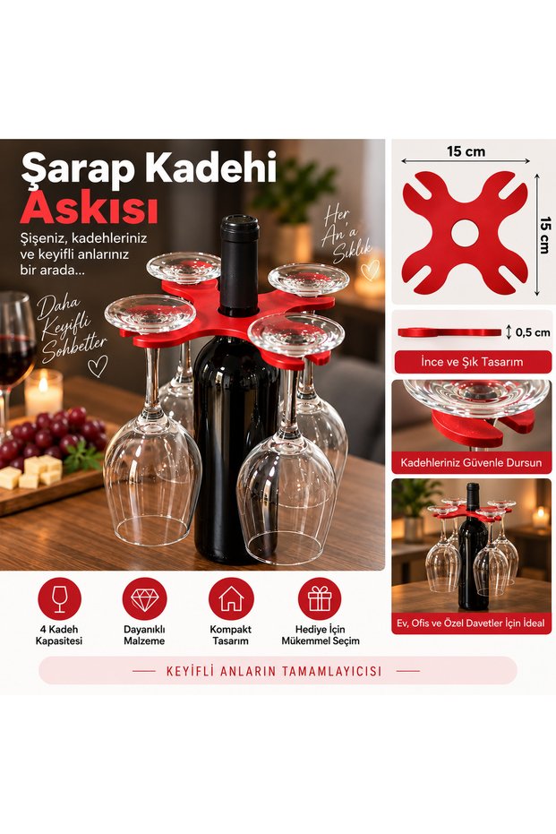 Şarap Kadehi Askısı