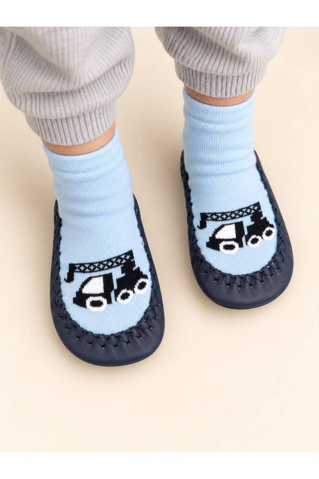 Çarık Socks Non-Slip Leather Sole Baby & Kids Booties