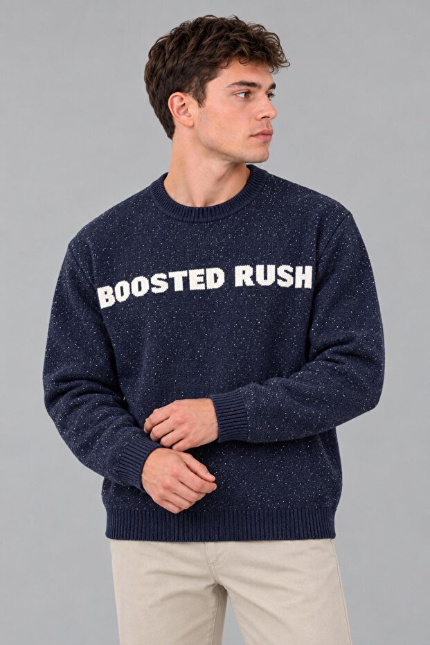 Half Oversize Printed Winter Sweater Dp 16651_10071