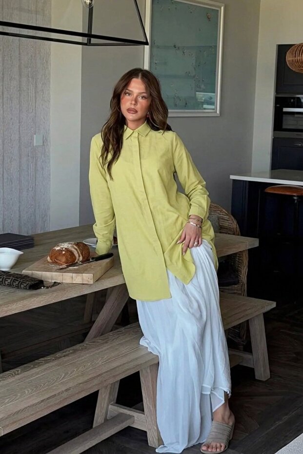 فستان نسائي طويل مريح من F.Green Basic