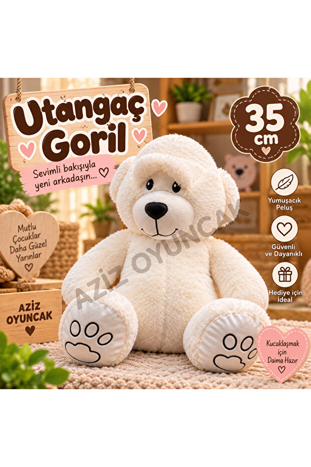 🍒 35 cm Shy Gorilla Plush Toy | Cute and Soft Plush Friend