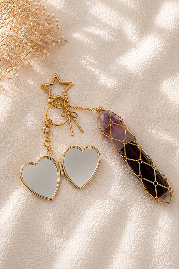 La'Graccio Paris Mirrored Gloss Charm Hearted Gold