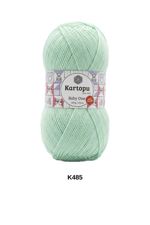 1 Piece Kartopu Baby One 100 Grams 250 Yards Baby Blanket Vest Sweater Cardigan Jacket Hand Knitted Yarn 100% Anti-Piling- Color: K485