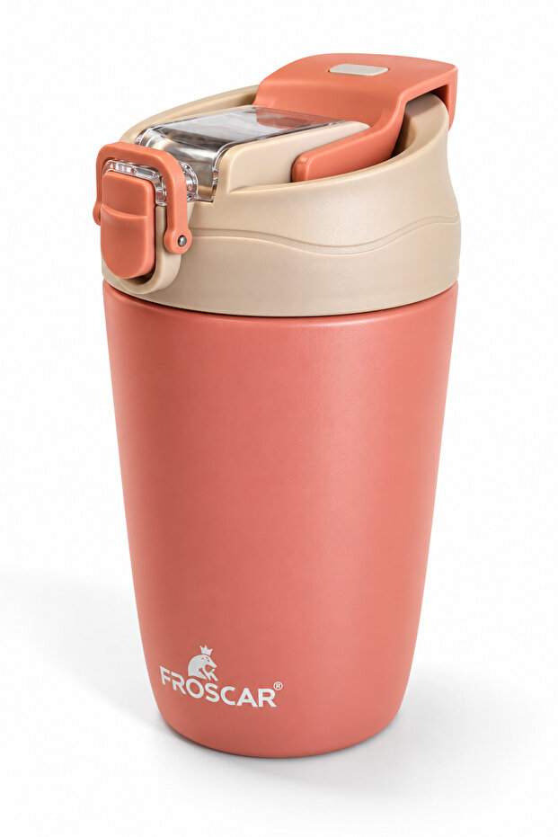Dual-Use Thermos Water Bottle with Straw 350 ml Double Layer Stainless Steel Water Bottle with Leak-Proof Locking Lid